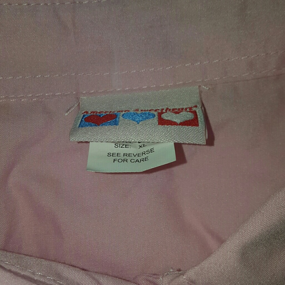 American Sweetheart Pink Button Blouse - Picture 5 of 5